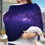 Dark Purple Milky Way Galaxy Space Print Baby Seat Cover