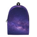 Dark Purple Milky Way Galaxy Space Print School Backpack