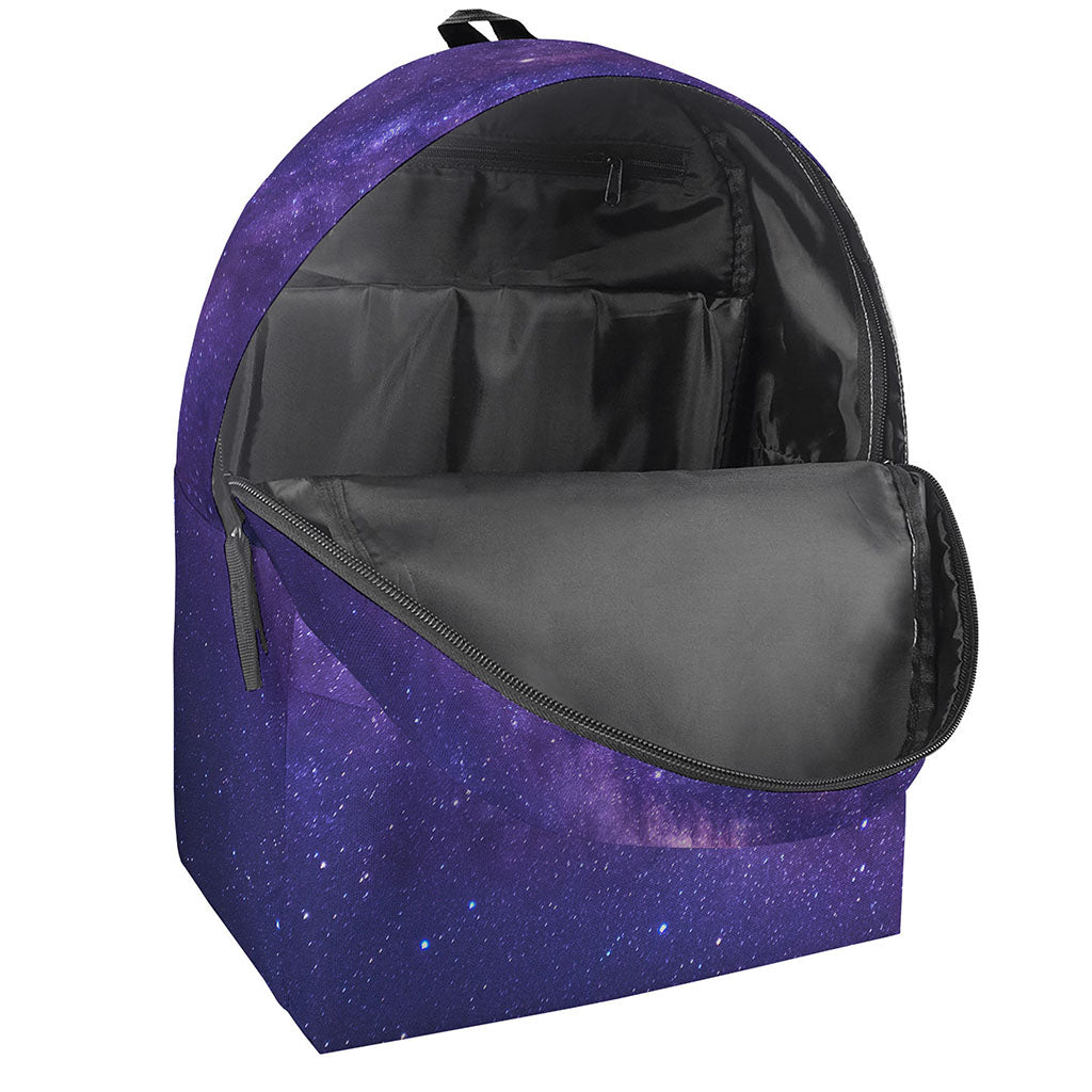 Dark Purple Milky Way Galaxy Space Print Backpack