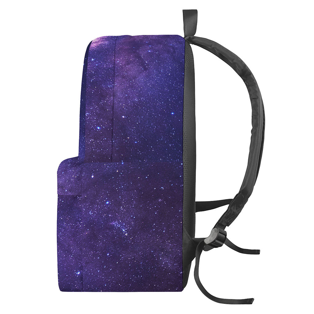 Dark Purple Milky Way Galaxy Space Print Backpack