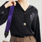 Dark Purple Milky Way Galaxy Space Print Bag Strap