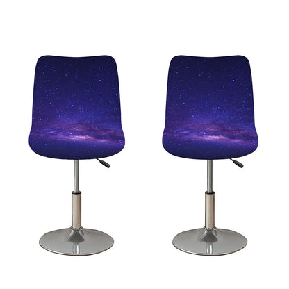 Dark Purple Milky Way Galaxy Space Print Bar Stool Covers