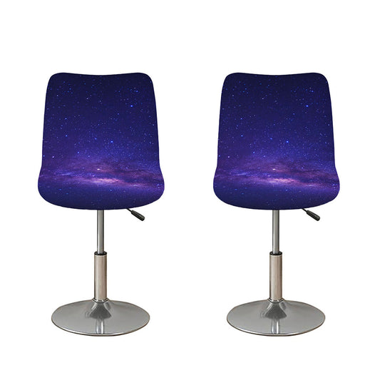 Dark Purple Milky Way Galaxy Space Print Bar Stool Covers