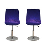 Dark Purple Milky Way Galaxy Space Print Bar Stool Covers