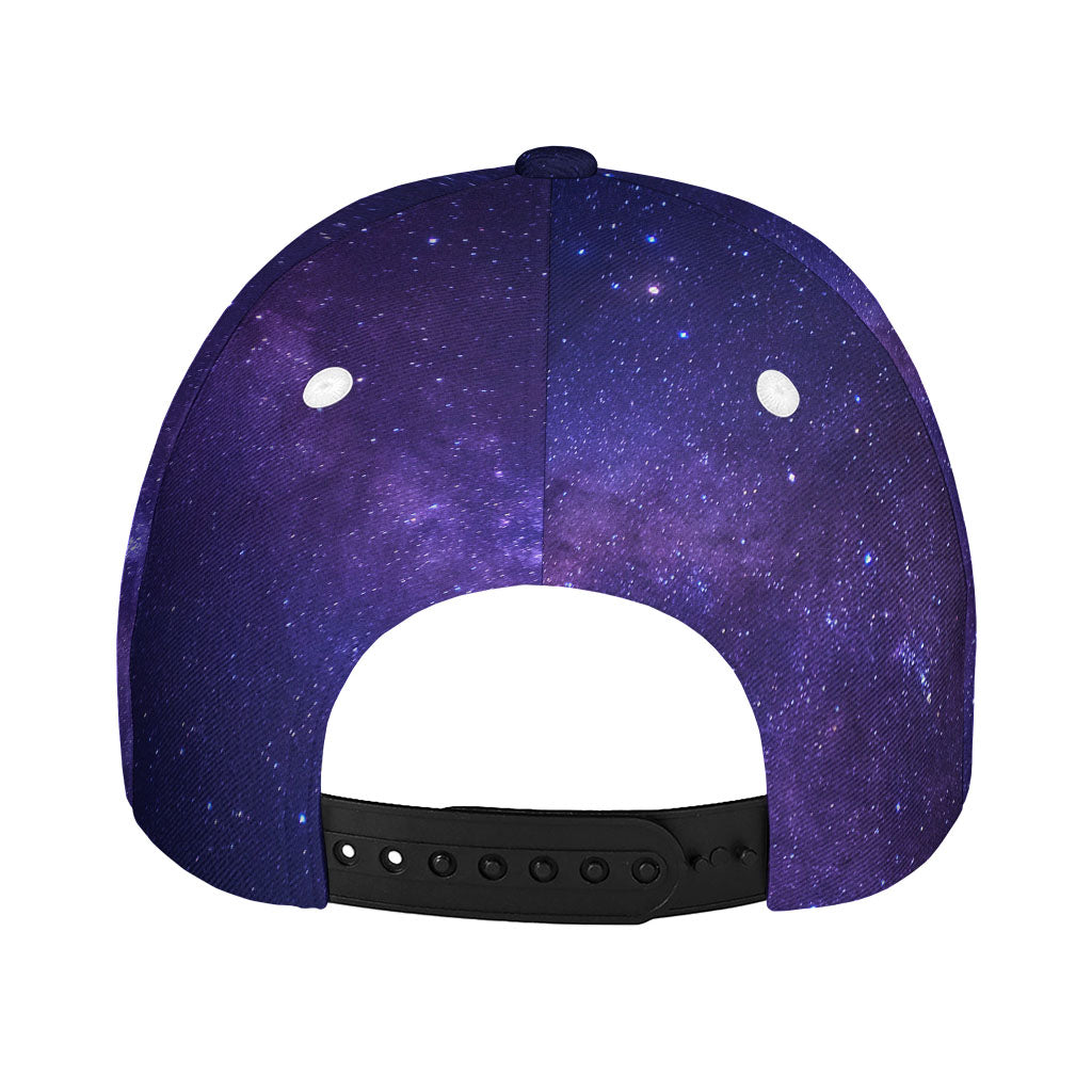 Dark Purple Milky Way Galaxy Space Print Baseball Cap