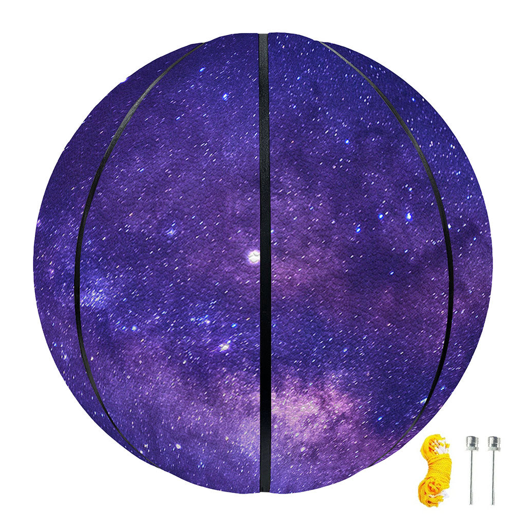 Dark Purple Milky Way Galaxy Space Print Basketball