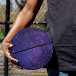 Dark Purple Milky Way Galaxy Space Print Basketball