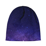 Dark Purple Milky Way Galaxy Space Print Beanie