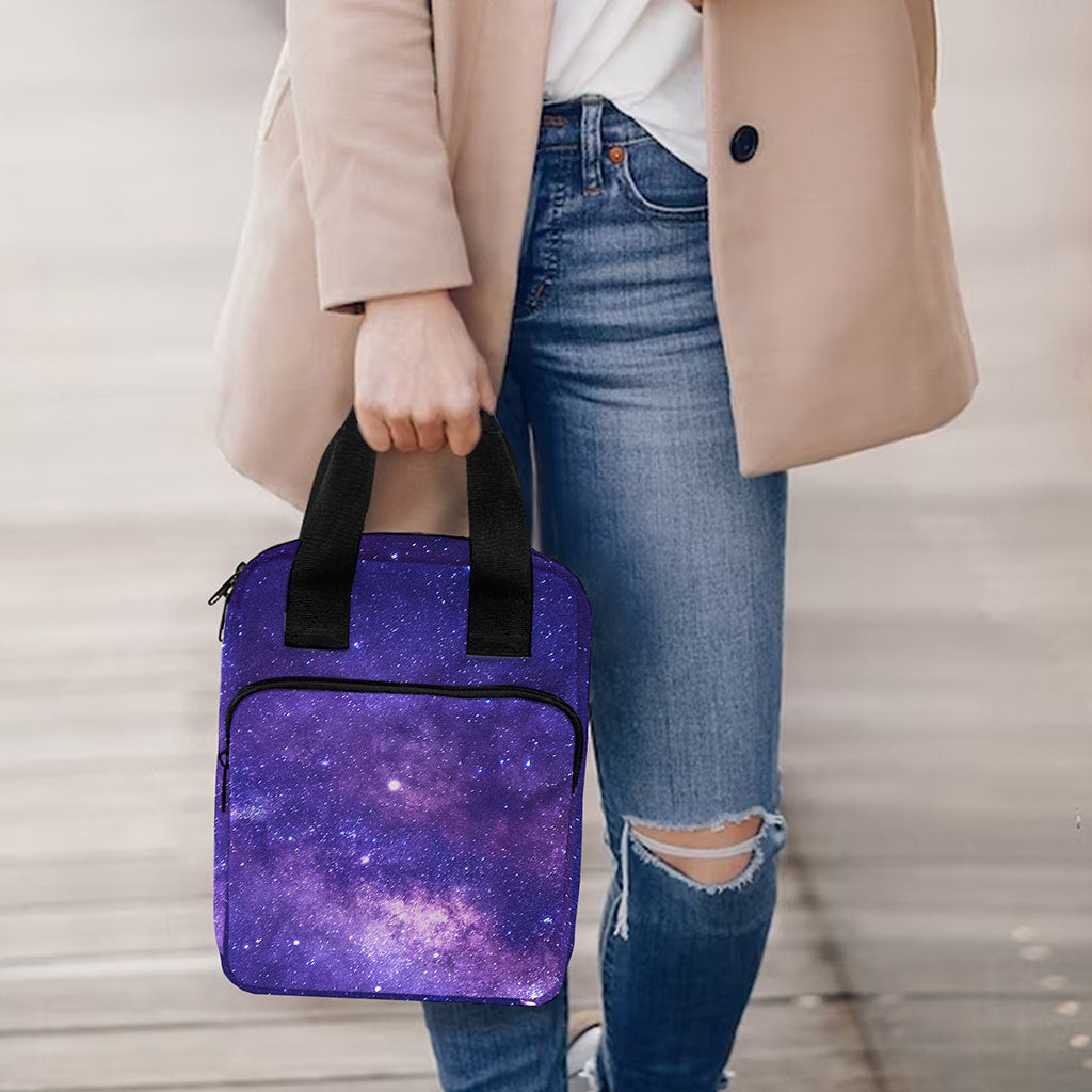 Dark Purple Milky Way Galaxy Space Print Bible Tote Bag