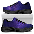 Dark Purple Milky Way Galaxy Space Print Black Chunky Shoes