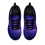Dark Purple Milky Way Galaxy Space Print Black Running Shoes