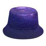 Dark Purple Milky Way Galaxy Space Print Bucket Hat