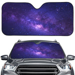 Dark Purple Milky Way Galaxy Space Print Car Windshield Sun Shade