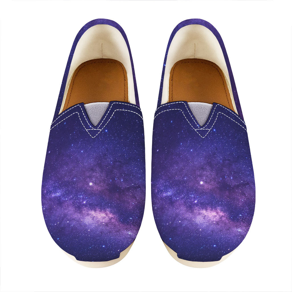 Dark Purple Milky Way Galaxy Space Print Casual Shoes