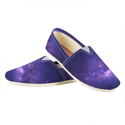 Dark Purple Milky Way Galaxy Space Print Casual Shoes