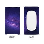 Dark Purple Milky Way Galaxy Space Print Changing Pad Cover