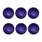 Dark Purple Milky Way Galaxy Space Print Coaster Set