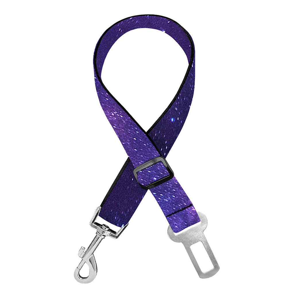 Dark Purple Milky Way Galaxy Space Print Dog Seat Belt