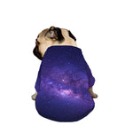 Dark Purple Milky Way Galaxy Space Print Dog Zip Up Jacket
