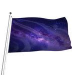 Dark Purple Milky Way Galaxy Space Print Flag