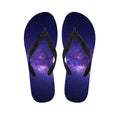 Dark Purple Milky Way Galaxy Space Print Flip Flops