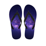 Dark Purple Milky Way Galaxy Space Print Flip Flops