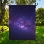 Dark Purple Milky Way Galaxy Space Print Garden Flag