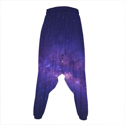 Dark Purple Milky Way Galaxy Space Print Hammer Pants