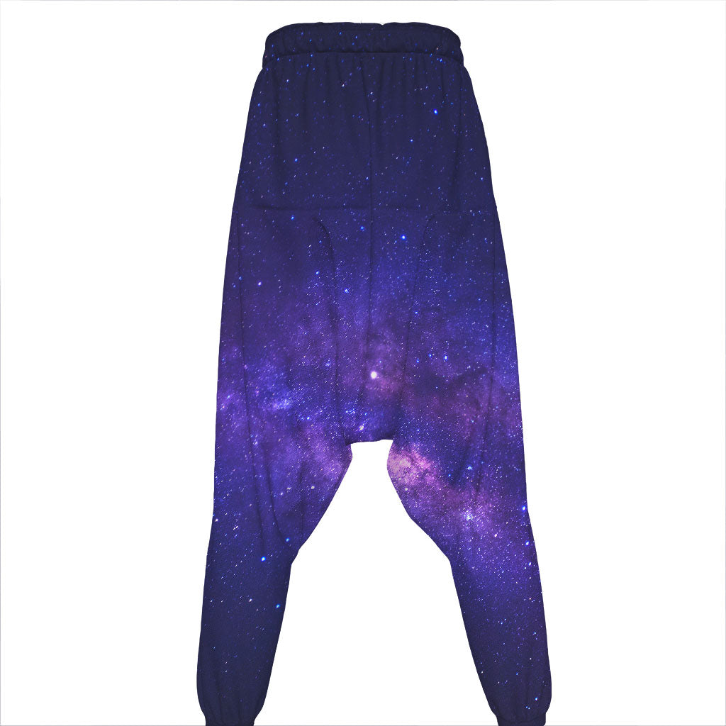Dark Purple Milky Way Galaxy Space Print Hammer Pants