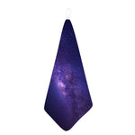 Dark Purple Milky Way Galaxy Space Print Hand Towel