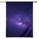 Dark Purple Milky Way Galaxy Space Print House Flag