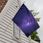 Dark Purple Milky Way Galaxy Space Print House Flag