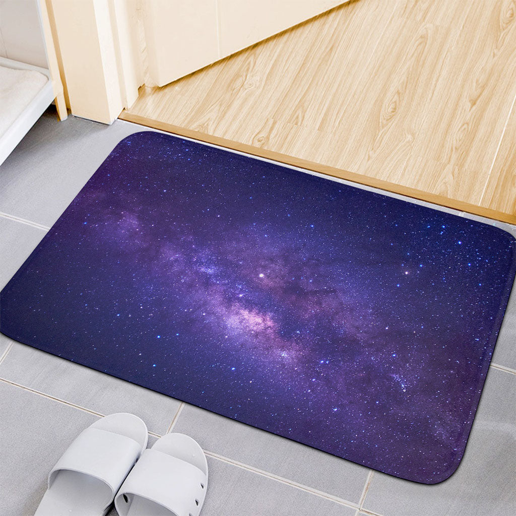 Dark Purple Milky Way Galaxy Space Print Indoor Door Mat
