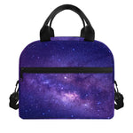 Dark Purple Milky Way Galaxy Space Print Insulated Lunch Bag