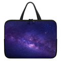 Dark Purple Milky Way Galaxy Space Print Laptop Sleeve With Handle