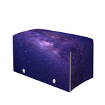 Dark Purple Milky Way Galaxy Space Print Leather Tissue Box Cover