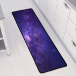 Dark Purple Milky Way Galaxy Space Print Long Kitchen Mat