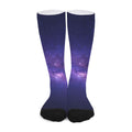 Dark Purple Milky Way Galaxy Space Print Long Socks