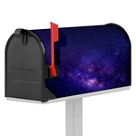 Dark Purple Milky Way Galaxy Space Print Mailbox Cover