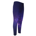 Dark Purple Milky Way Galaxy Space Print Men's Compression Pants