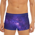 Dark Purple Milky Way Galaxy Space Print Men's Short Boxer Briefs