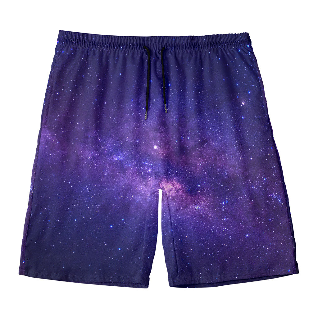 Dark Purple Milky Way Galaxy Space Print Men's Swim Trunks