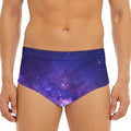 Dark Purple Milky Way Galaxy Space Print Men's Triangle Swim Briefs