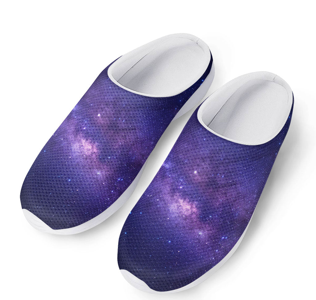 Dark Purple Milky Way Galaxy Space Print Mesh Casual Shoes