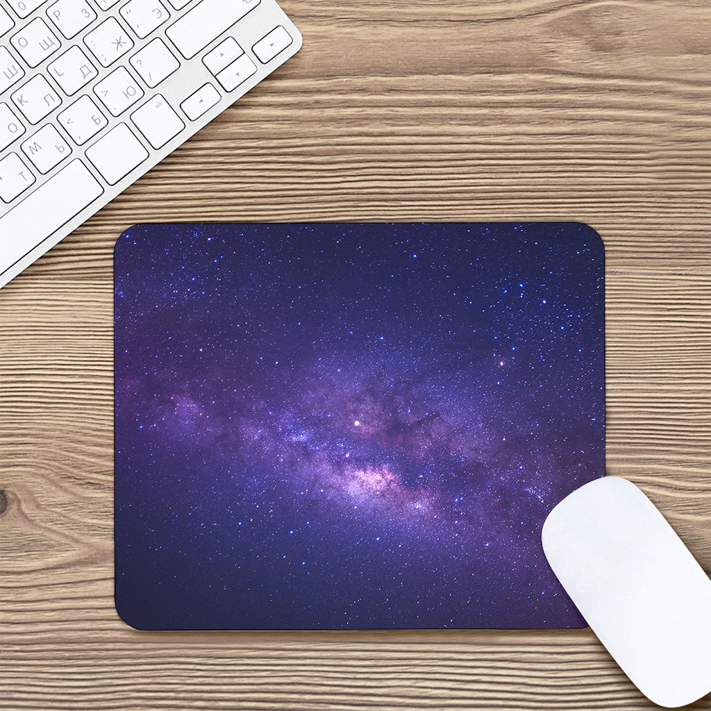 Dark Purple Milky Way Galaxy Space Print Mouse Pad