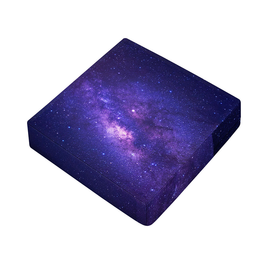 Dark Purple Milky Way Galaxy Space Print Outdoor Seat Cushion Cover