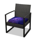 Dark Purple Milky Way Galaxy Space Print Outdoor Seat Cushion Cover
