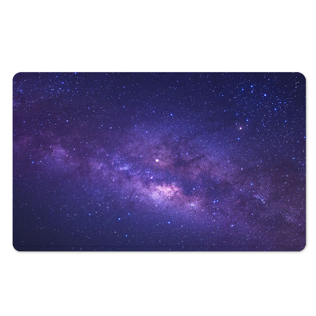 Dark Purple Milky Way Galaxy Space Print Polyester Doormat