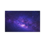 Dark Purple Milky Way Galaxy Space Print Polyester Flag
