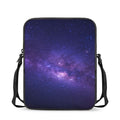Dark Purple Milky Way Galaxy Space Print Rectangular Crossbody Bag